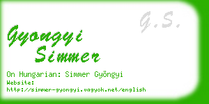 gyongyi simmer business card